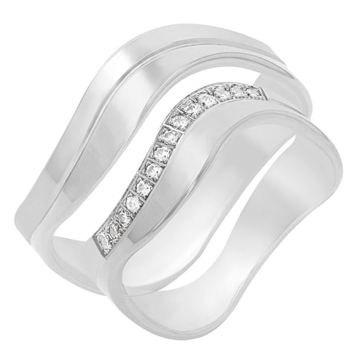 Goldene Eheringe mit Diamanten Charla
