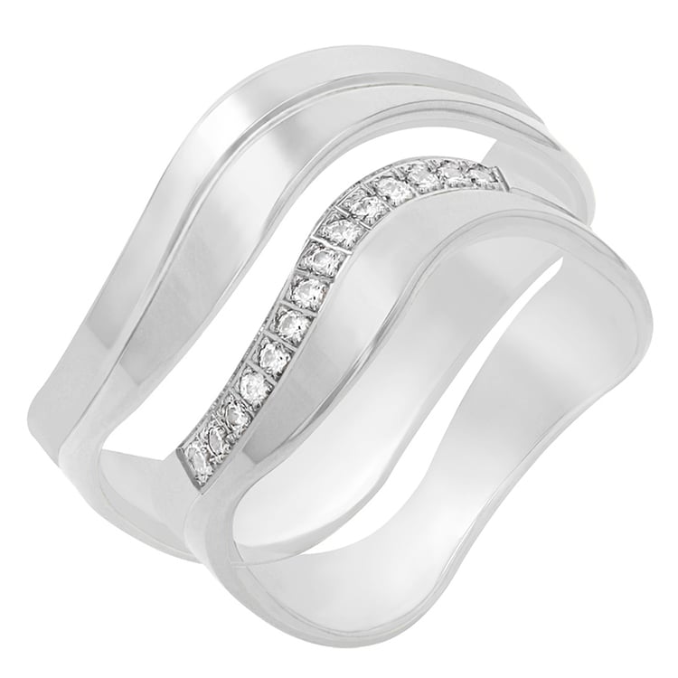 Goldene Eheringe mit Diamanten Charla 77876