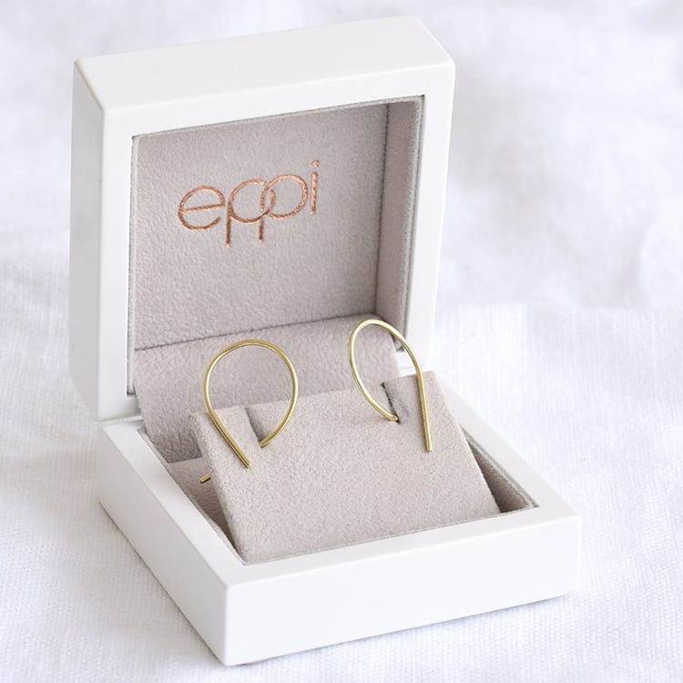 Goldene Ohrringe im ungewöhnlichen Design Aapeli 84434