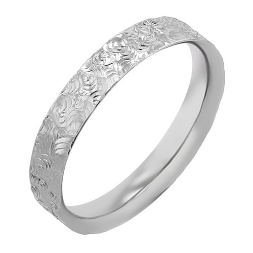 Eheringe mit von Hand gravierter Oberfläche Faye